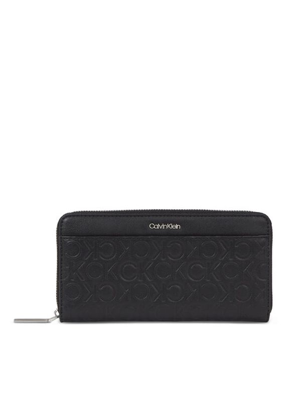Calvin Klein Calvin Klein Дамски портфейл Ck Must Lg Z/A Wallet W/Slip Emb K60K611322 Черен