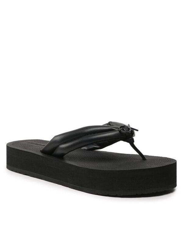 Calvin Klein Calvin Klein Джапанки Flatform Flip Flop W/Hw HW0HW1503 Черен