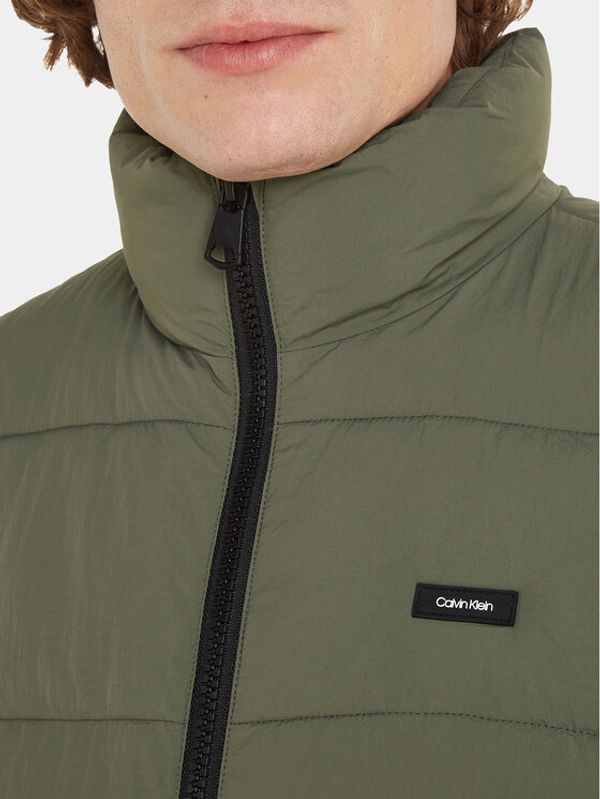 Calvin Klein Calvin Klein Елек Crinkle K10K110334 Зелен Regular Fit