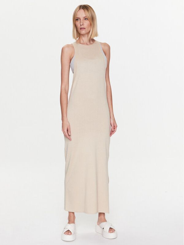 Calvin Klein Calvin Klein Ежедневна рокля K20K205271 Бежов Slim Fit