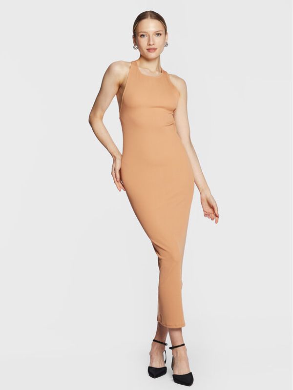 Calvin Klein Calvin Klein Ежедневна рокля Q-Nova K20K205109 Бежов Slim Fit