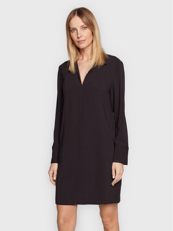 Calvin Klein Calvin Klein Ежедневна рокля Twill K20K205122 Черен Relaxed Fit