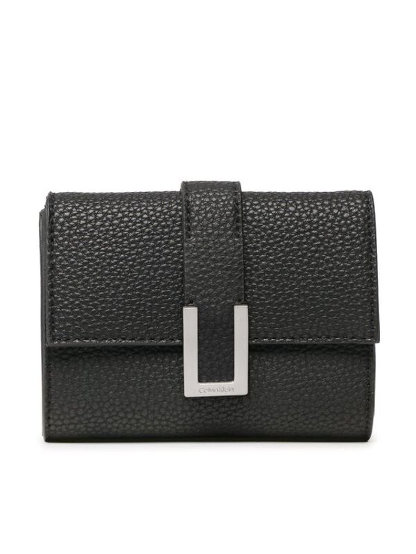 Calvin Klein Calvin Klein Голям дамски портфейл Ck Must Plus Trifold Wallet Md K60K610490 Черен