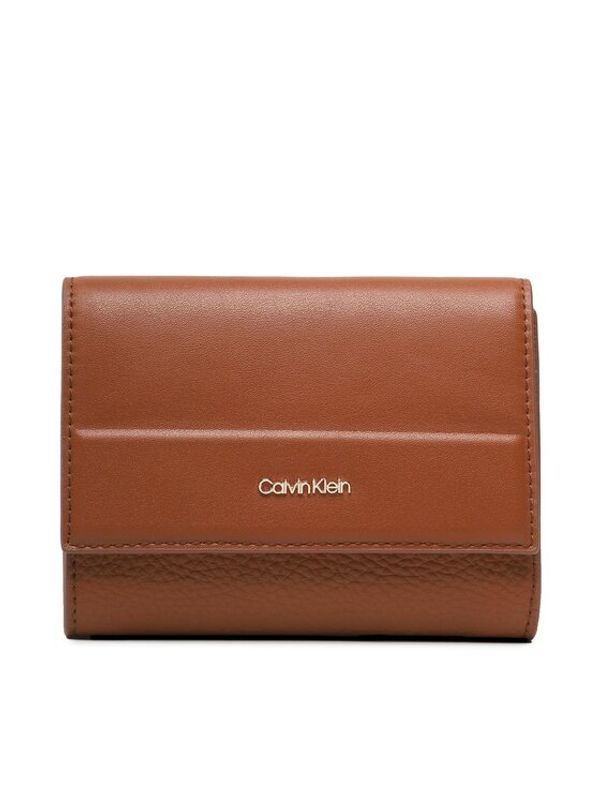 Calvin Klein Calvin Klein Голям дамски портфейл Daily Dressed Trifold Wallet Md K60K610484 Кафяв