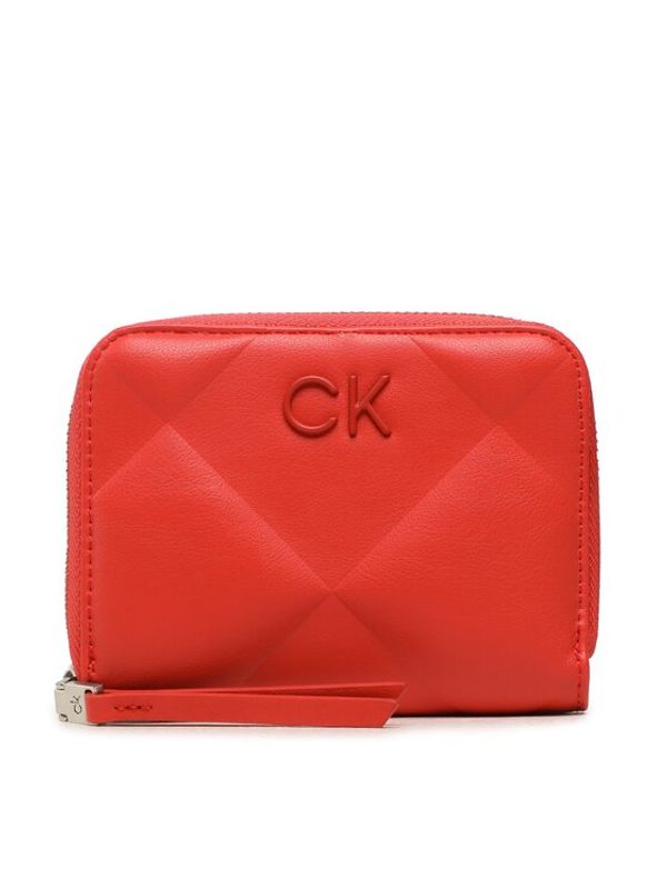 Calvin Klein Calvin Klein Голям дамски портфейл Re-Lock Quilt Za Wallet Md K60K610785 Червен