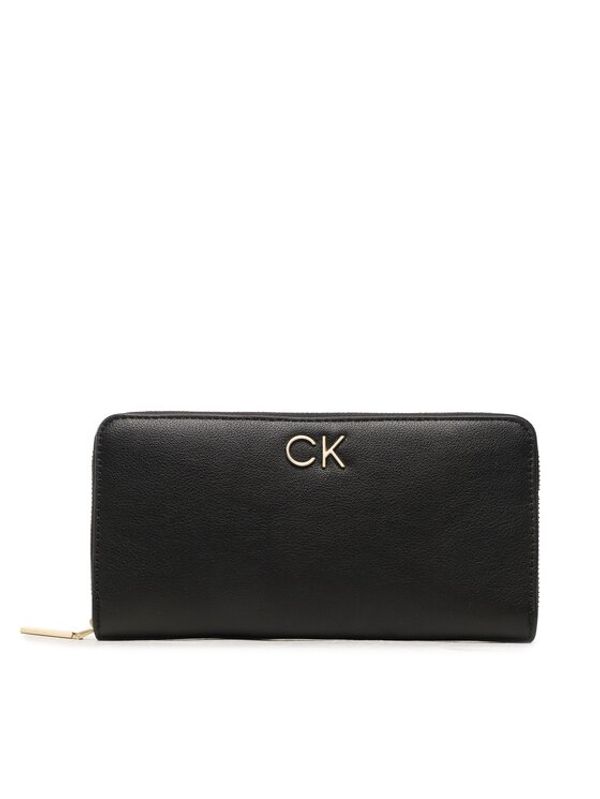 Calvin Klein Calvin Klein Голям дамски портфейл Re-Lock Z/A Wallet Lg Pbl K60K610967 Черен