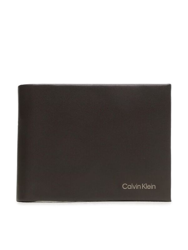 Calvin Klein Calvin Klein Голям мъжки портфейл Ck Concise Bifold 5Cc W/Coin L K50K510599 Кафяв