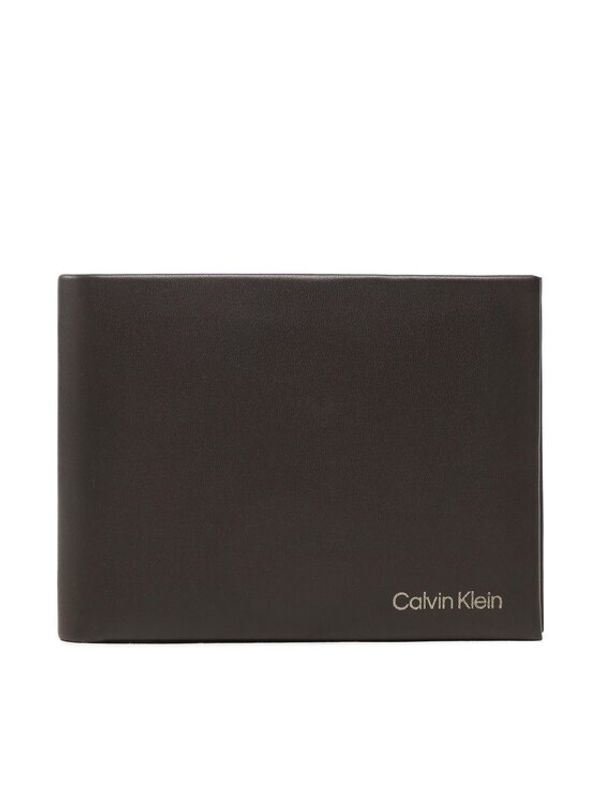 Calvin Klein Calvin Klein Голям мъжки портфейл Ck Concise Trifold 10Cc W/Coin L K50K510600 Кафяв