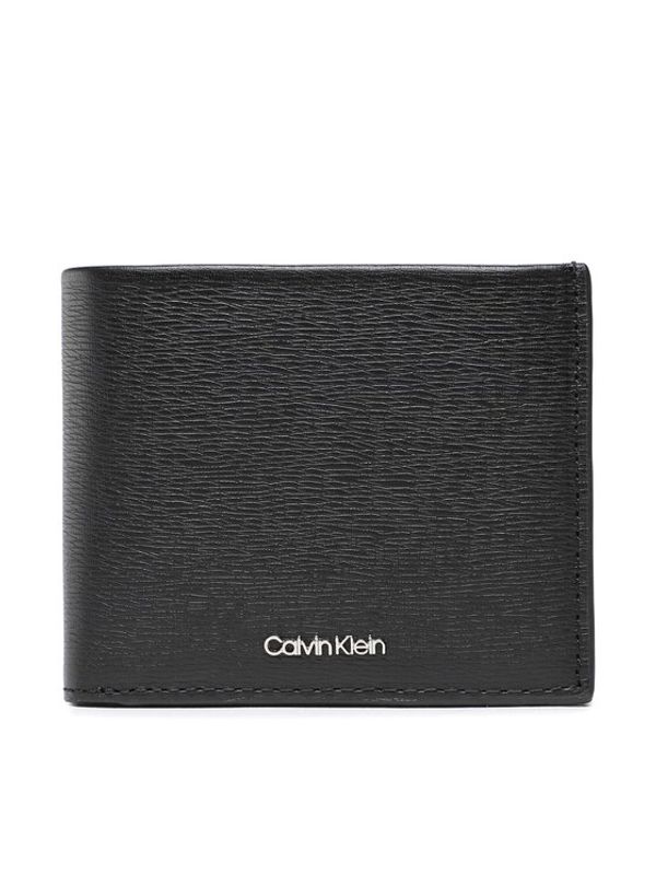 Calvin Klein Calvin Klein Голям мъжки портфейл Ck Median Bifold 5Cc W/Coin K50K509989 Черен