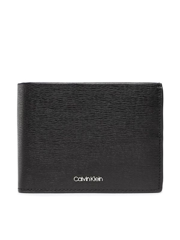 Calvin Klein Calvin Klein Голям мъжки портфейл Ck Median Trifold 10cc W/Coin K50K509993 Черен