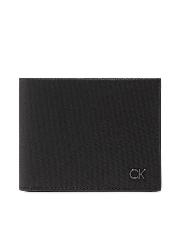 Calvin Klein Calvin Klein Голям мъжки портфейл Clean Pq Bifold 6 cc W/Bill K50K510289 Черен