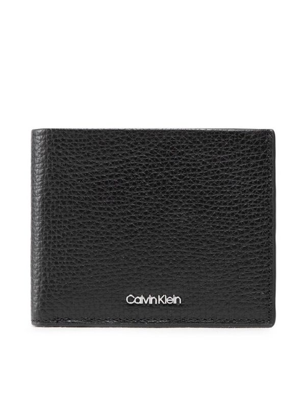 Calvin Klein Calvin Klein Голям мъжки портфейл Minimalism Bifold 5Cc W/Coin K50K509616 Черен