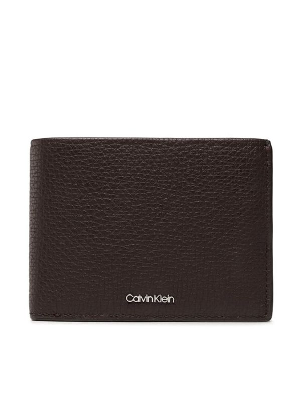 Calvin Klein Calvin Klein Голям мъжки портфейл Minimalism Trifold 10Cc W/Coin K50K509614 Кафяв
