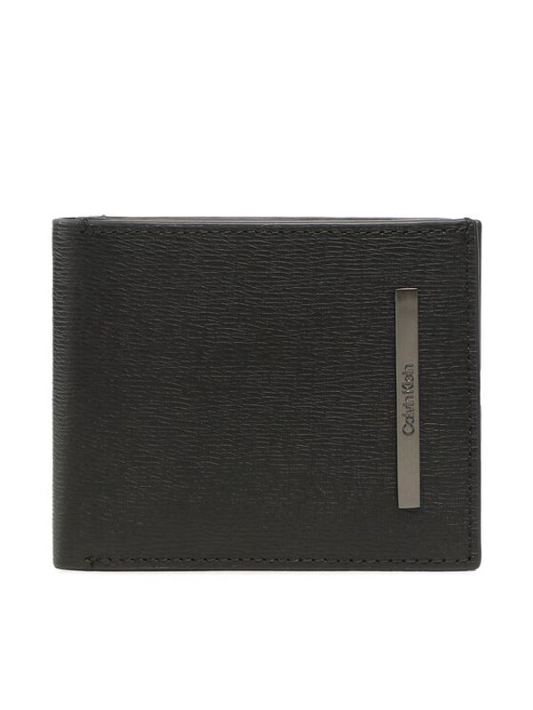 Calvin Klein Calvin Klein Голям мъжки портфейл Modern Metal Bifold 5Cc W/Coin K50K510612 Черен