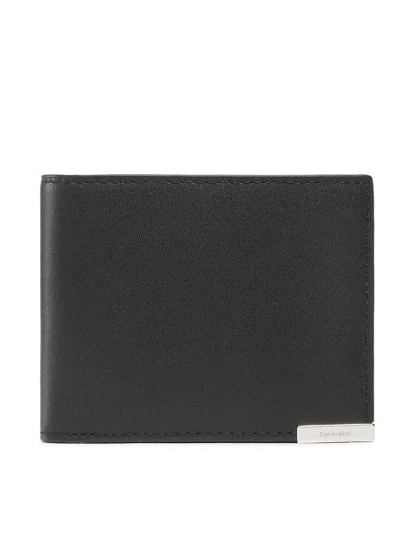 Calvin Klein Calvin Klein Голям мъжки портфейл Modern Plaque Bifold 6cc W/Bill K50K509975 Черен