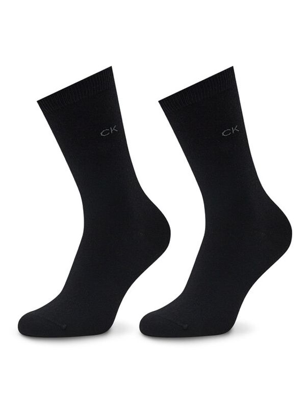 Calvin Klein Calvin Klein Комплект 2 чифта дълги чорапи дамски 701218769 Черен