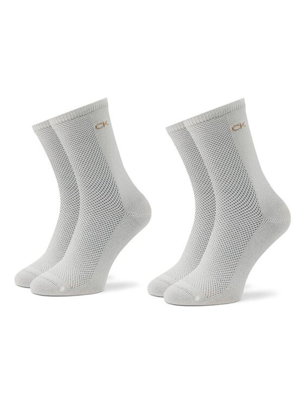 Calvin Klein Calvin Klein Комплект 2 чифта дълги чорапи дамски 701219861 Бял