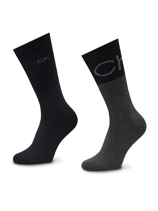 Calvin Klein Calvin Klein Комплект 2 чифта дълги чорапи мъжки 701219839 Черен