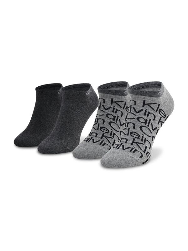 Calvin Klein Calvin Klein Комплект 2 чифта къси чорапи мъжки 701218714 Сив