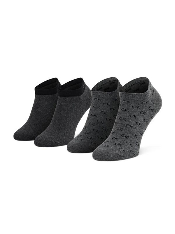Calvin Klein Calvin Klein Комплект 2 чифта къси чорапи мъжки 701218715 Сив