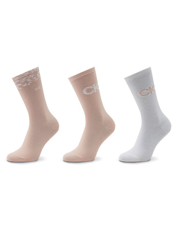 Calvin Klein Calvin Klein Комплект 3 чифта дълги чорапи дамски 701219849 Цветен