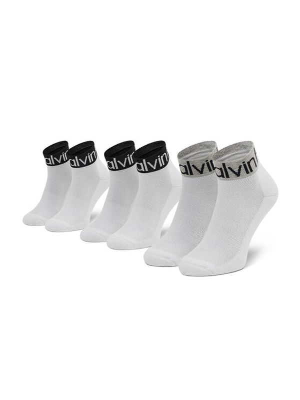 Calvin Klein Calvin Klein Комплект 3 чифта дълги чорапи мъжки 701218722 Бял