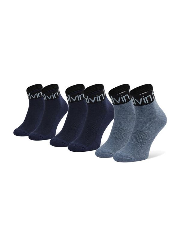 Calvin Klein Calvin Klein Комплект 3 чифта дълги чорапи мъжки 701218722 r.OS Тъмносин