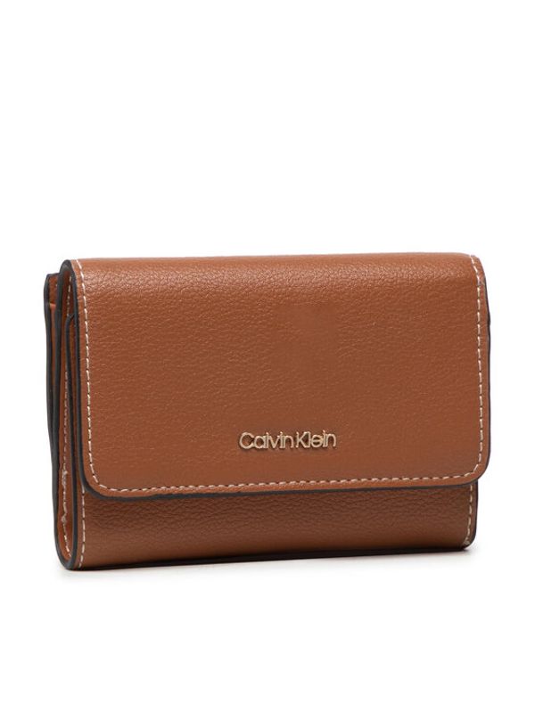 Calvin Klein Calvin Klein Малък дамски портфейл Ck Must Trifold Sm K60K607251 Кафяв