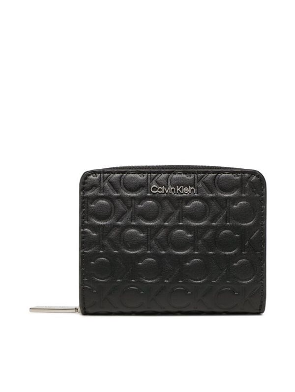 Calvin Klein Calvin Klein Малък дамски портфейл Ck Must Z/A Wallet W/F Mid Emboss K60K610251 Черен