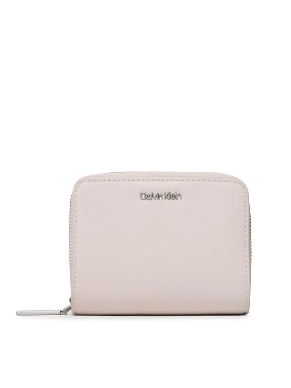 Calvin Klein Calvin Klein Малък дамски портфейл Ck Must Z/A Wallet W/Flap Md K60K607432 Екрю