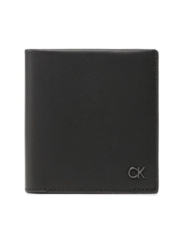 Calvin Klein Calvin Klein Малък мъжки портфейл Ck Clean Pq Trifold 6Cc W/Con K50K510297 Черен