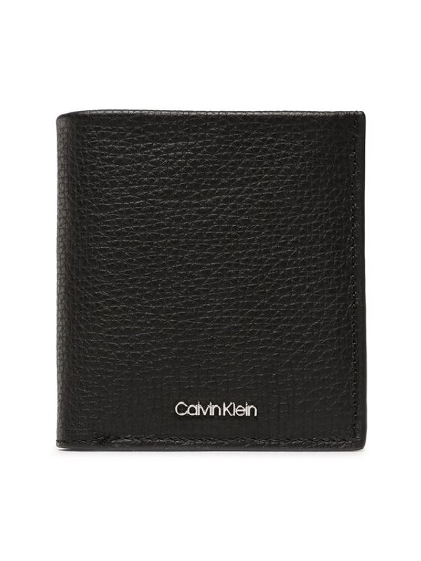 Calvin Klein Calvin Klein Малък мъжки портфейл Minimalism Trifold 6Cc W/Coin K50K509624 Черен