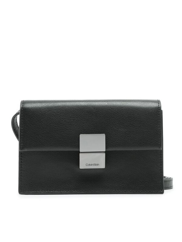 Calvin Klein Calvin Klein Мъжка чантичка Iconic Hardware Leather Xbody S K50K510317 Черен