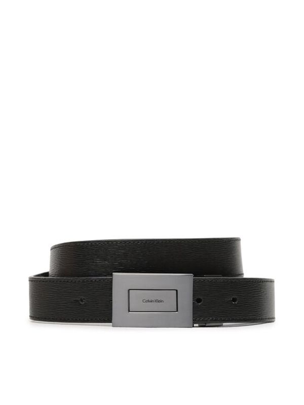 Calvin Klein Calvin Klein Мъжки колан Adj/Rev Formal Plaque Epi 30mm K50K510640 Черен