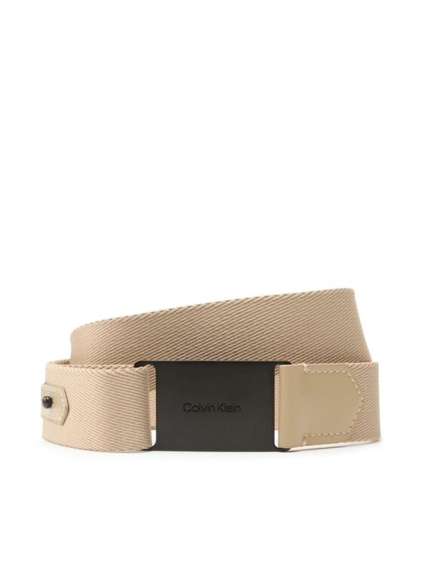 Calvin Klein Calvin Klein Мъжки колан Plaque Webbing 35Mm K50K510355 Бежов