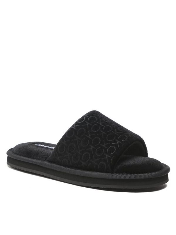 Calvin Klein Calvin Klein Пантофи Slipper Flatform Sandal Vel HW0HW01540 Черен