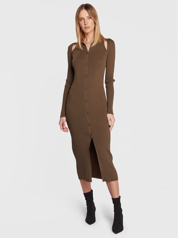 Calvin Klein Calvin Klein Плетена рокля Iconic K20K205107 Зелен Slim Fit