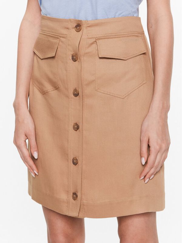 Calvin Klein Calvin Klein Пола тип трапец Drapy Tencel K20K205631 Кафяв Straight Fit