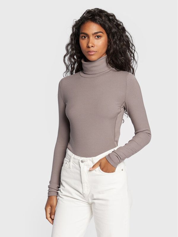 Calvin Klein Calvin Klein Поло Modal Rib K20K204827 Кафяв Slim Fit