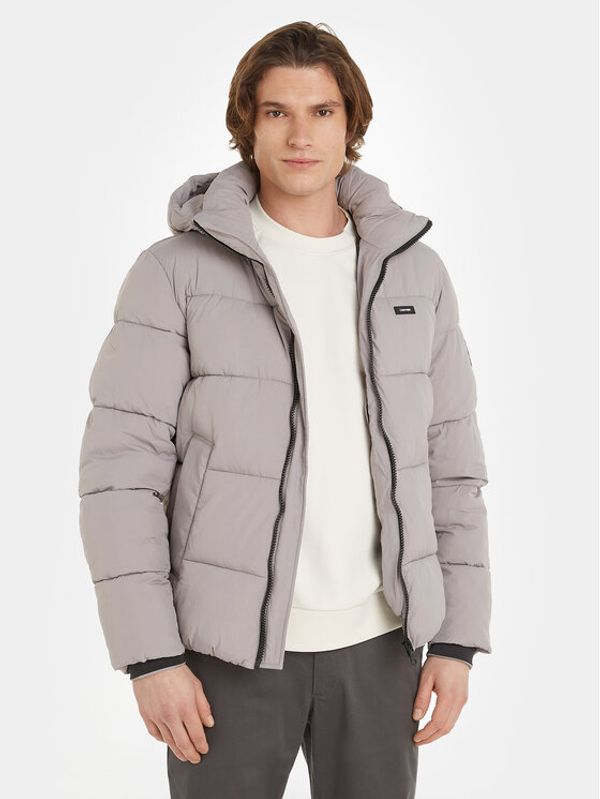 Calvin Klein Calvin Klein Пухено яке Crinkle K10K110336 Сив Regular Fit