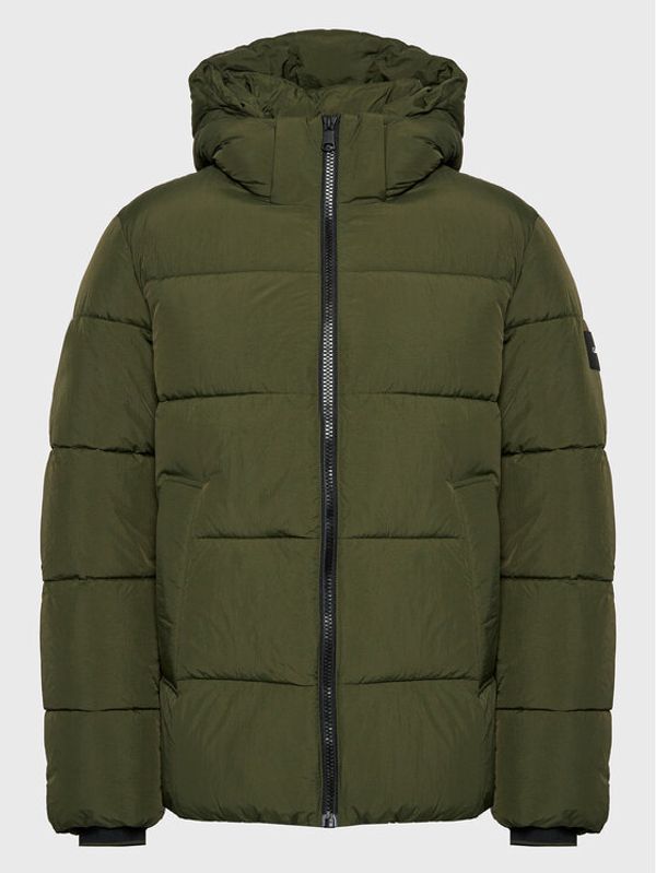 Calvin Klein Calvin Klein Пухено яке Crinkle K10K110336 Зелен Regular Fit
