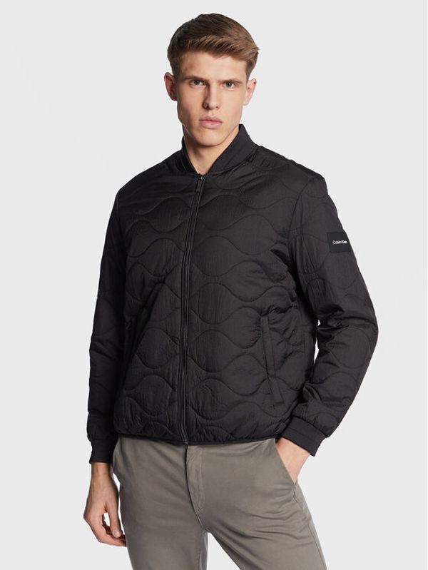 Calvin Klein Calvin Klein Пухено яке Crinkle K10K110680 Черен Regular Fit