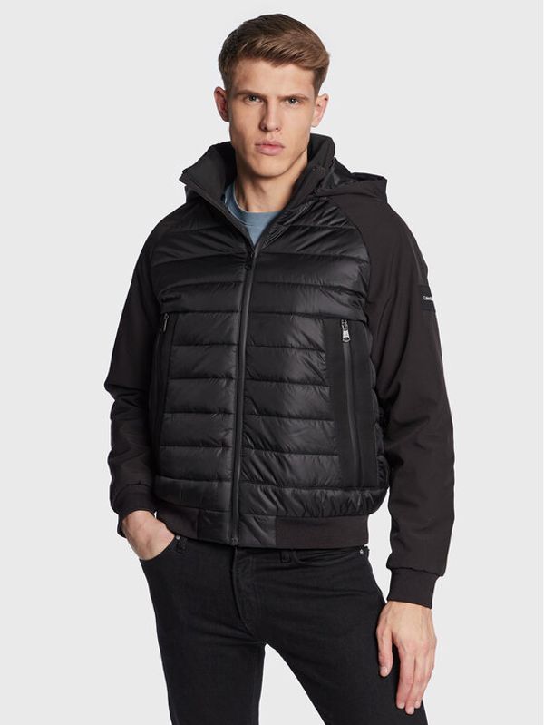 Calvin Klein Calvin Klein Пухено яке Essential Mix Media K10K110693 Черен Regular Fit