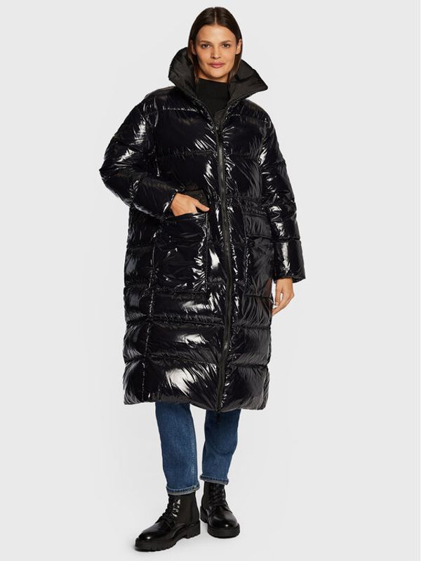 Calvin Klein Calvin Klein Пухено яке High Shine K20K204687 Черен Regular Fit