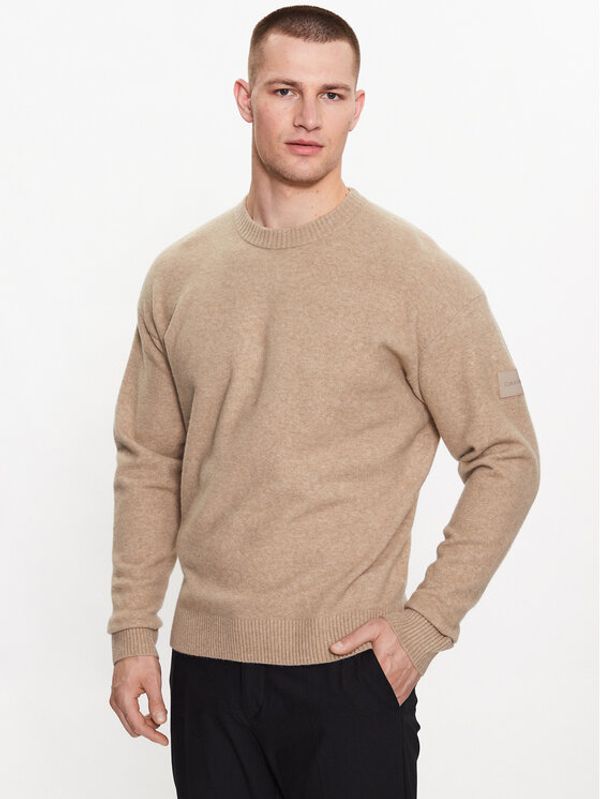 Calvin Klein Calvin Klein Пуловер K10K110401 Бежов Regular Fit