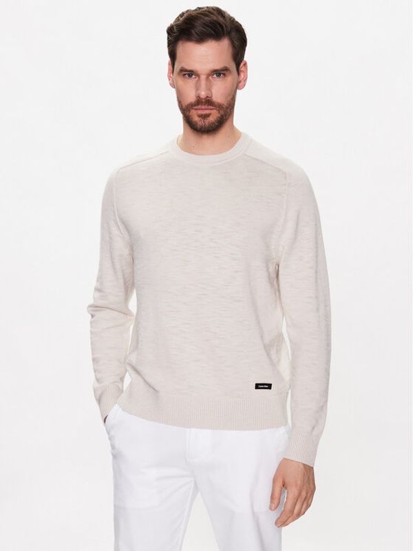 Calvin Klein Calvin Klein Пуловер Slub Texture Sweater K10K111449 Бежов Regular Fit