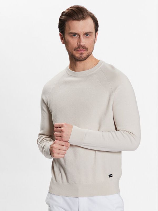 Calvin Klein Calvin Klein Пуловер Structure Cn Sweater K10K111012 Бежов Regular Fit