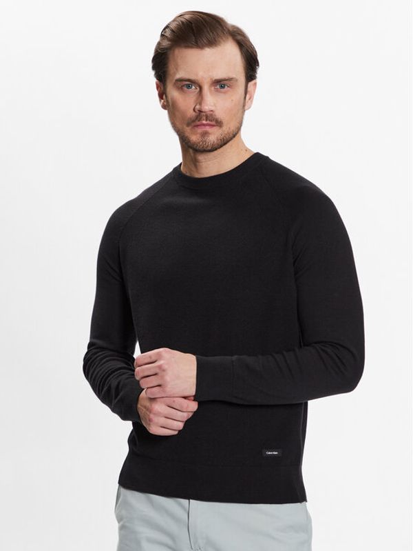 Calvin Klein Calvin Klein Пуловер Structure Cn Sweater K10K111012 Черен Regular Fit