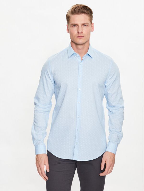 Calvin Klein Calvin Klein Риза Chambray K10K111282 Син Slim Fit