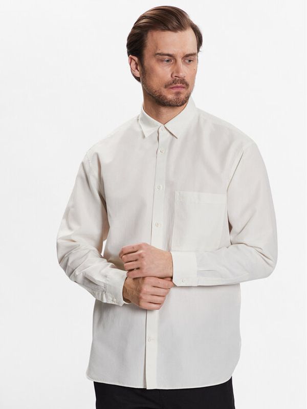 Calvin Klein Calvin Klein Риза Cotton Linen Relaxed Shirt K10K111058 Бежов Relaxed Fit